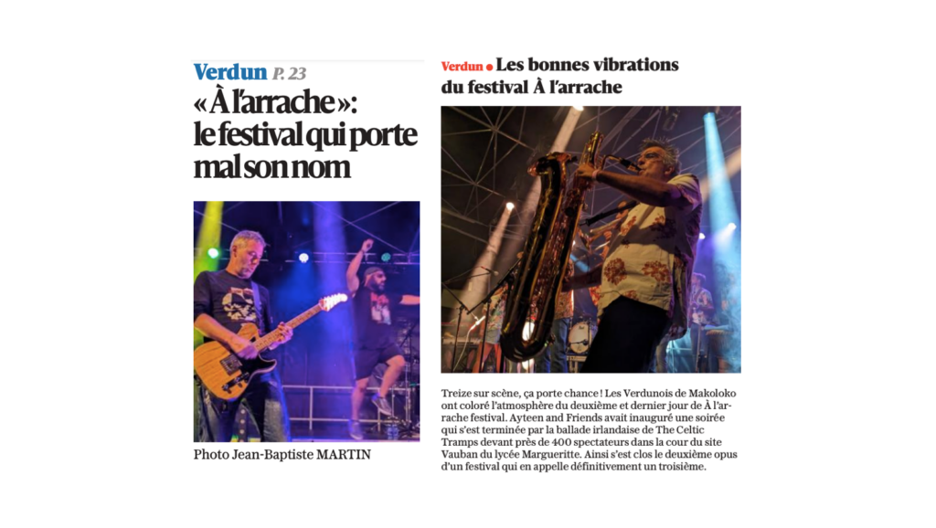 L'Est Républicain - 26 & 27/08/2023 : A L'Arrache Festival #2